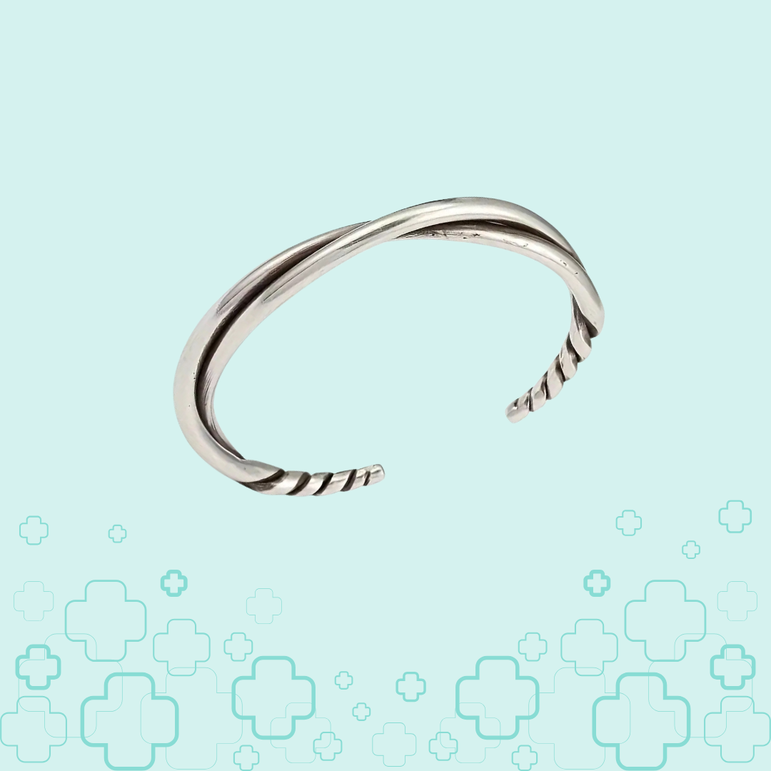 MagTherapy™ 925  Unique Twisted Wire Menopause Bracelet