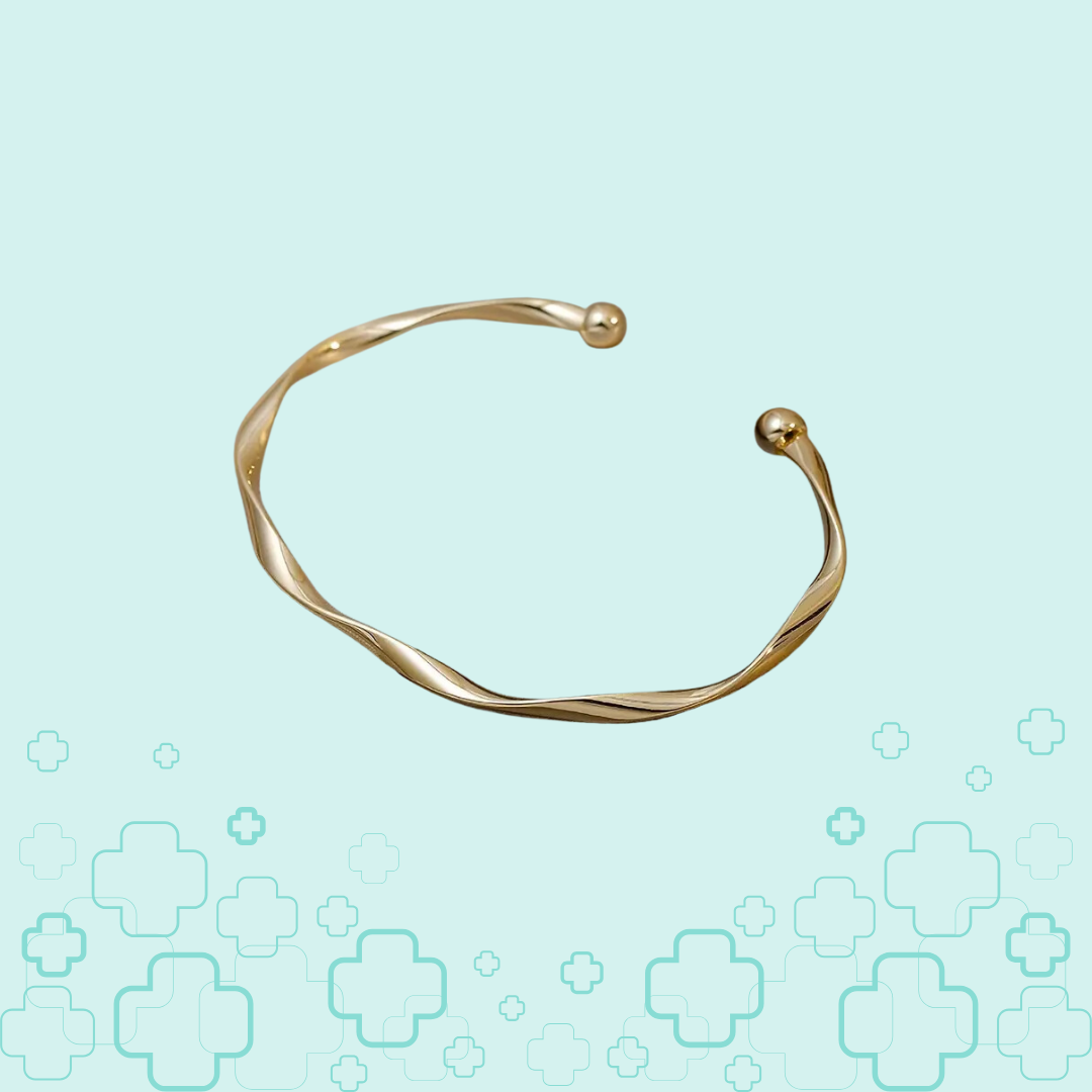 MagTherapy™ 18k Simple Wave Menopause Bangle