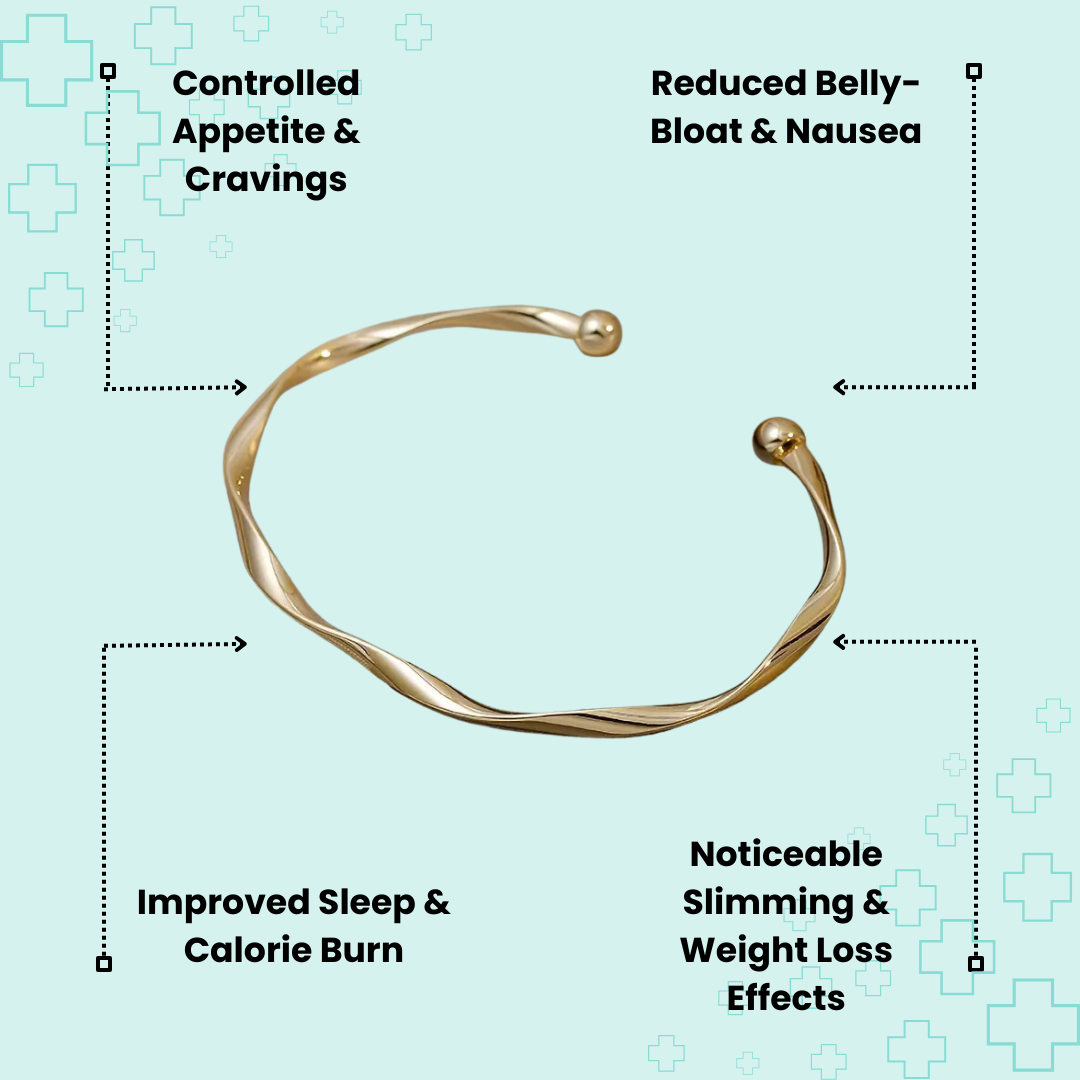 MagTherapy™ 18k Simple Wave Menopause Bangle