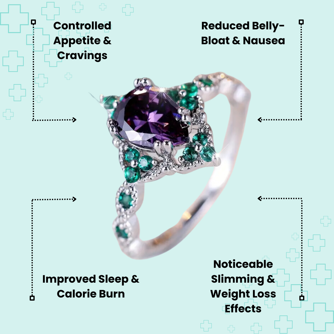 MagTherapy™ 18k Radiant Zirconia Menopause Ring