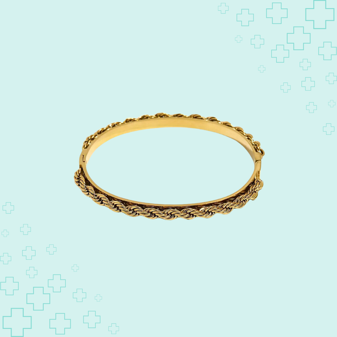 MagTherapy™ 925 Twisted Chain Bangle Menopause Bracelet