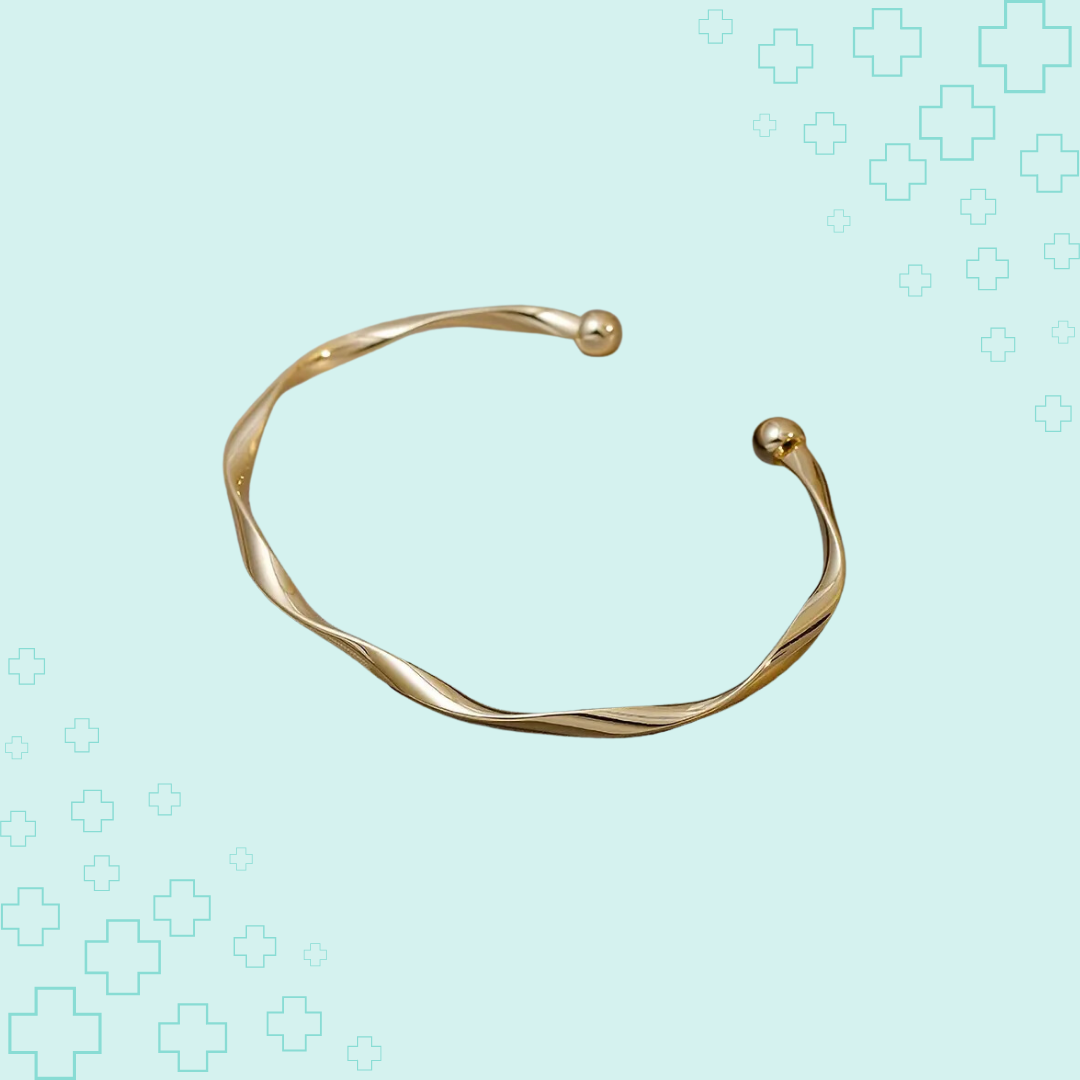 MagTherapy™ 18k Simple Wave Menopause Bangle