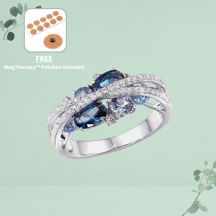 MagTherapy™ Artistic Sea Blue Menopause Ring