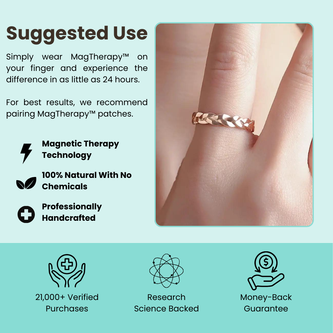 MagTherapy™ 14k Twist Braided Menopause Ring