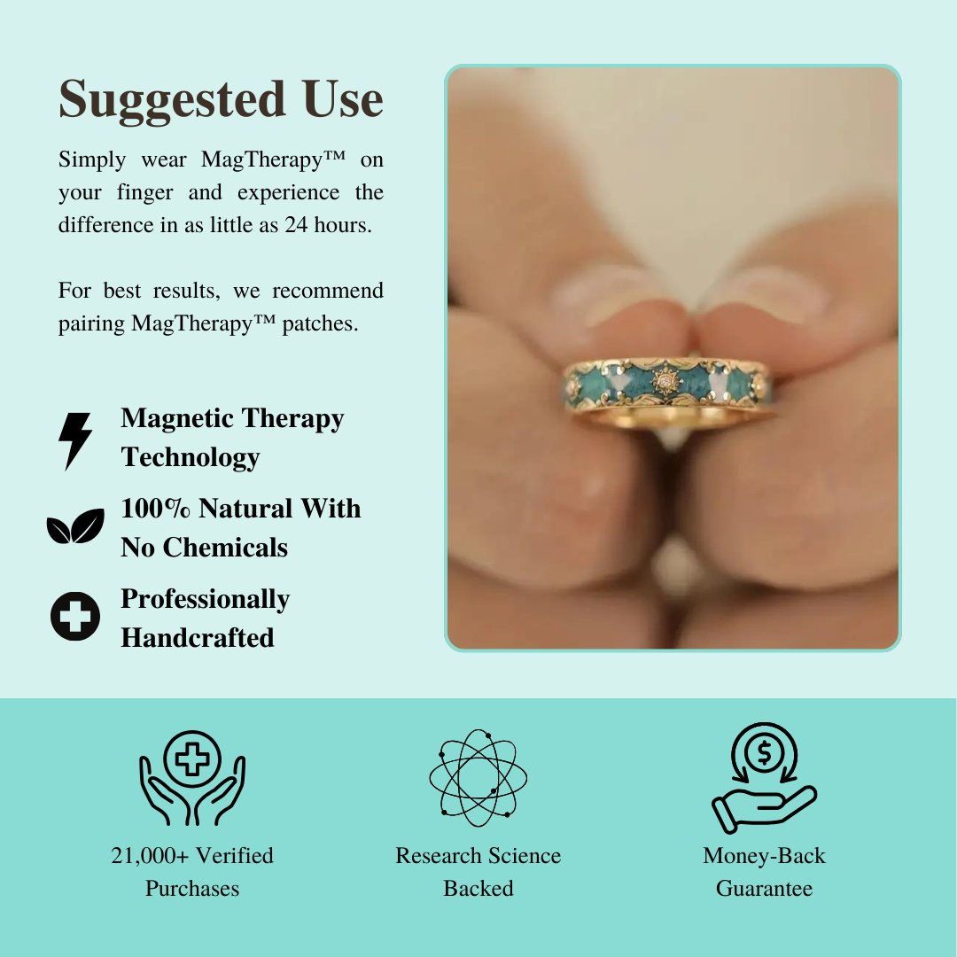 MagTherapy™ 925 Vintage Enamel Menopause Ring