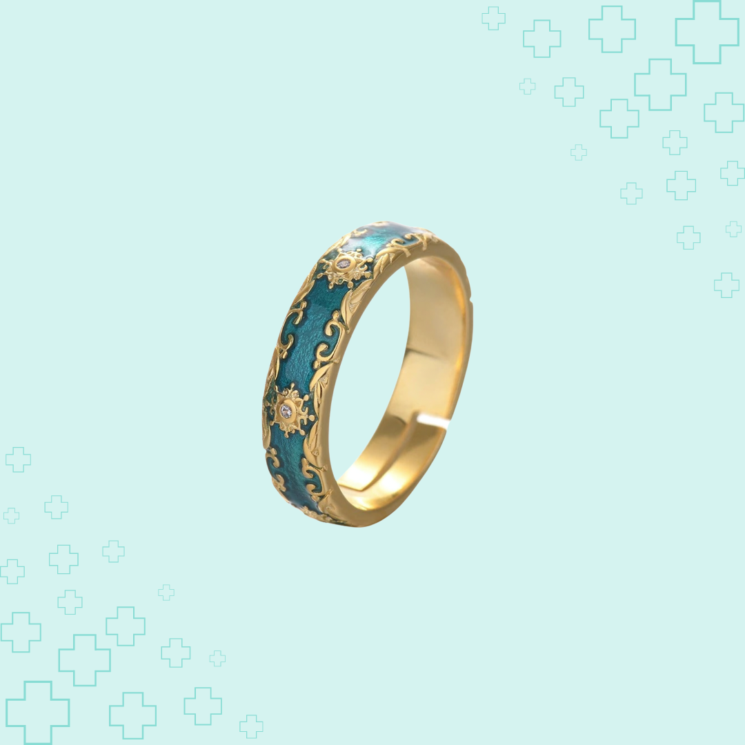 MagTherapy™ 925 Vintage Enamel Menopause Ring