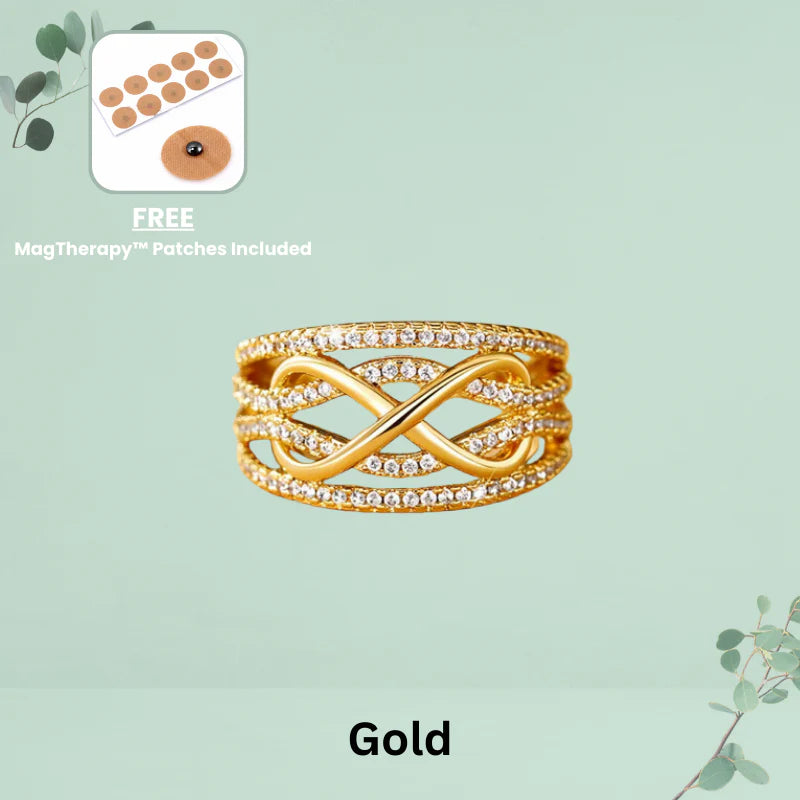 MagTherapy™ 18k Plated Shining Infinity Menopause Ring