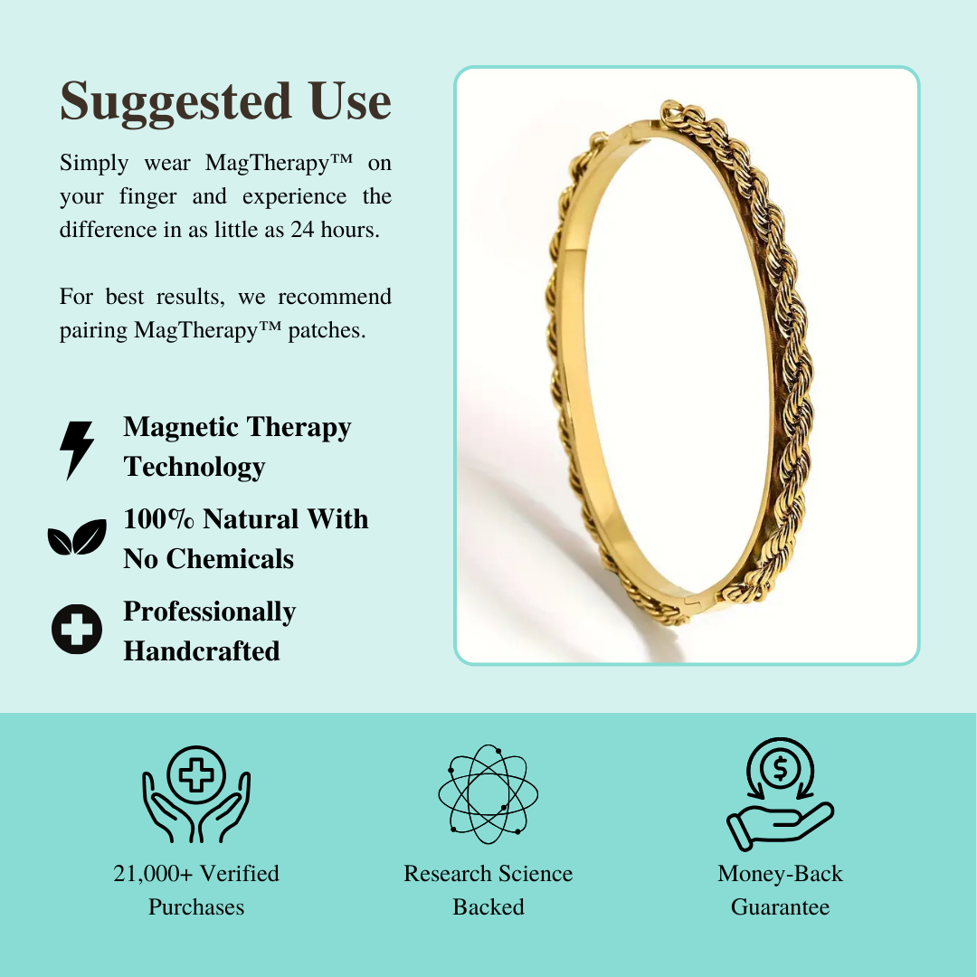 MagTherapy™ 925 Twisted Chain Bangle Menopause Bracelet