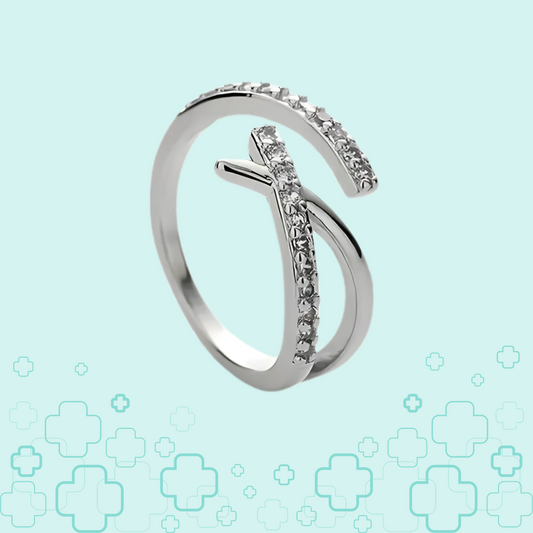 MagTherapy™ 925 Vintage Zirconia Spiral Menopause Ring