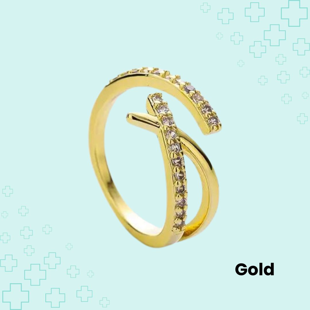 MagTherapy™ 925 Vintage Zirconia Spiral Menopause Ring