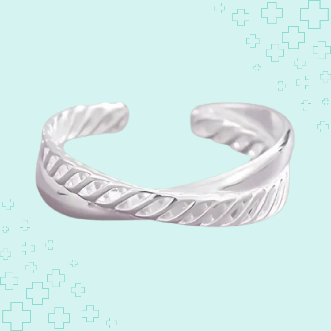 MagTherapy™ 18k Cross Twist Menopause Ring