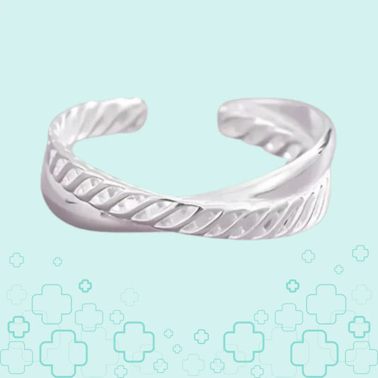 MagTherapy™ 18k Cross Twist Menopause Ring 2.0