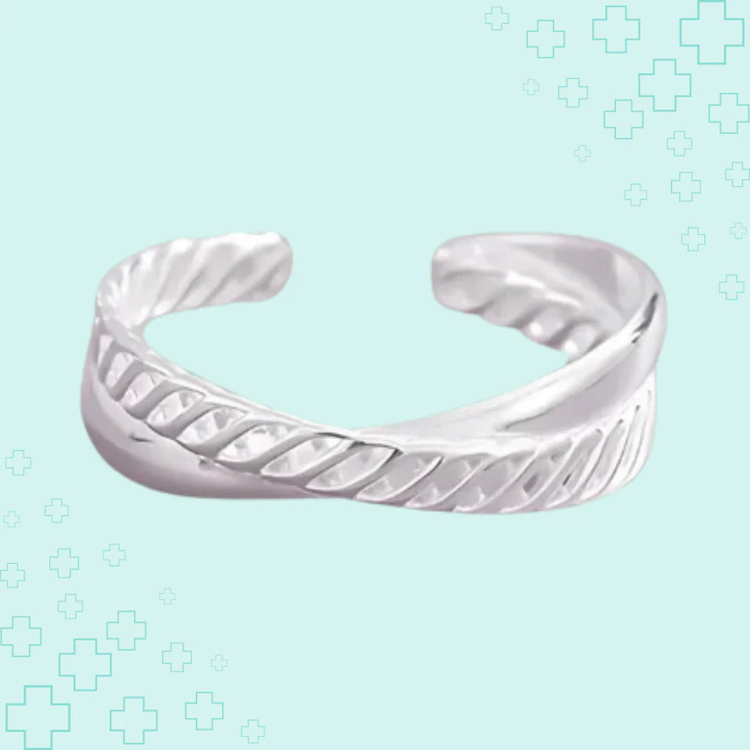 MagTherapy™ 18k Cross Twist Menopause Ring 2.0