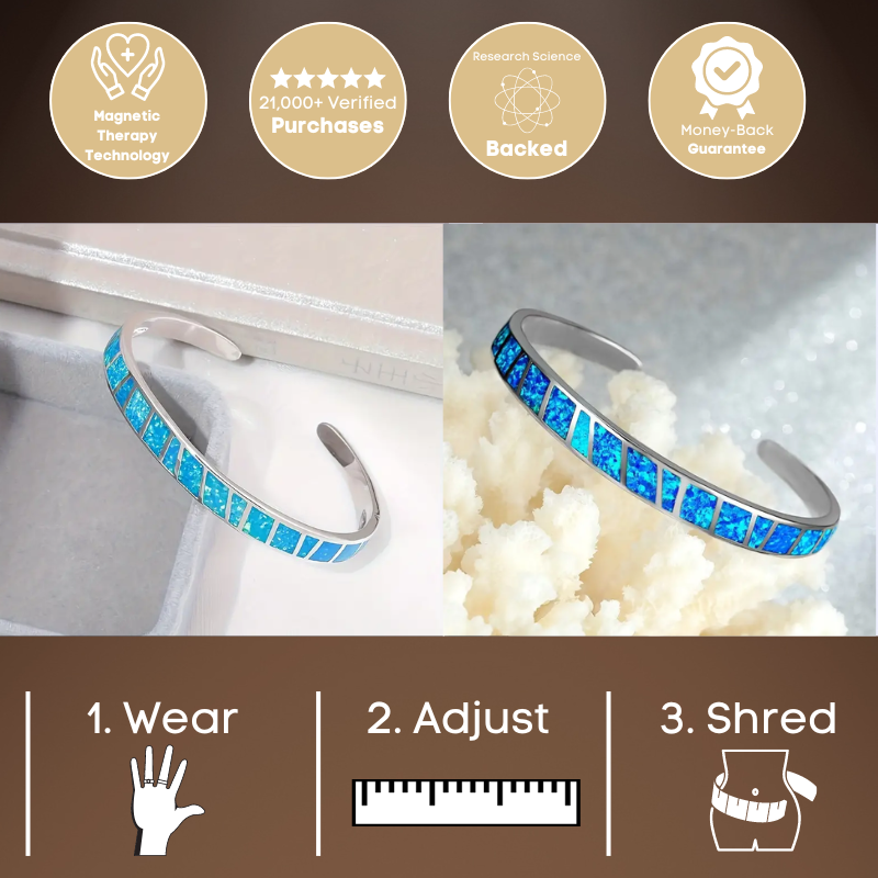 [Luxe Collection] MagTherapy™ 925 Plated Classic Blue Vintage Slimming Bangle